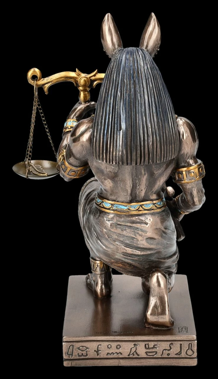 Anubis Figur Kniend - Waage Mit Herz Und Feder 7 Anubis Figur Kniend - Waage Mit Herz Und Feder – Bild 5