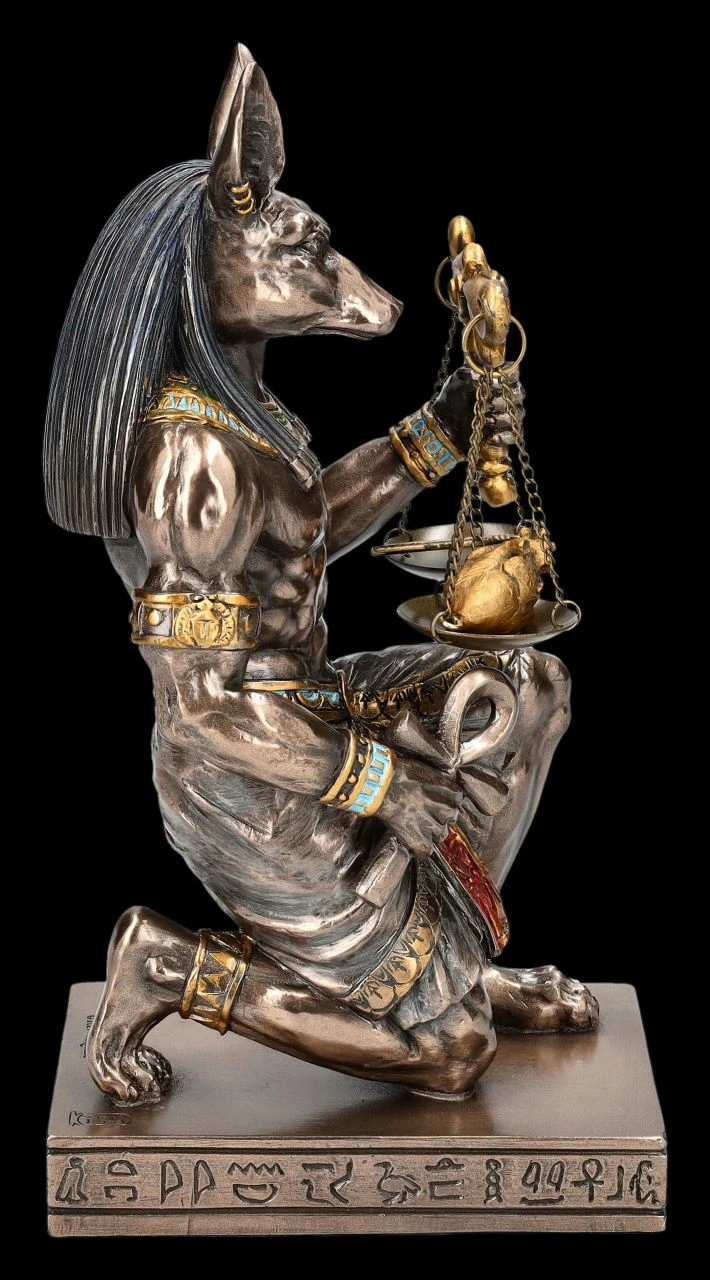 Anubis Figur Kniend - Waage Mit Herz Und Feder 8 Anubis Figur Kniend - Waage Mit Herz Und Feder – Bild 6