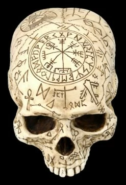 Totenkopf - Ritualschädel Mit Symbolen -FIGUREN Verkäufe 2D FS25092 Totenkopf Ritualsch del mit Symbolen 7 1280x1280