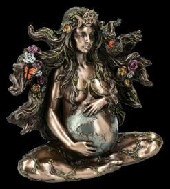 Gaia Figur - Mutter Erde Schwanger Bronziert -FIGUREN Verkäufe 2D FS25093 Gaia Figur Mutter Erde schwanger bronziert 7 1280x1280