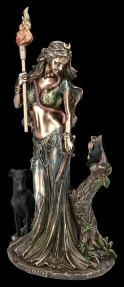 Hekate Figur Mit Fackel, Hund Und Rabe -FIGUREN Verkäufe 2D FS25094 Hekate Figur mit Fackel Hund und Rabe 7 1280x1280