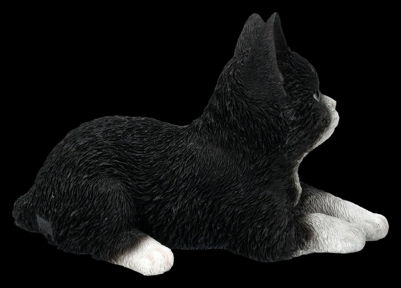 Baby Katze Schwarz-weiß Dekofigur 8 Baby Katze Schwarz-weiß Dekofigur – Bild 6