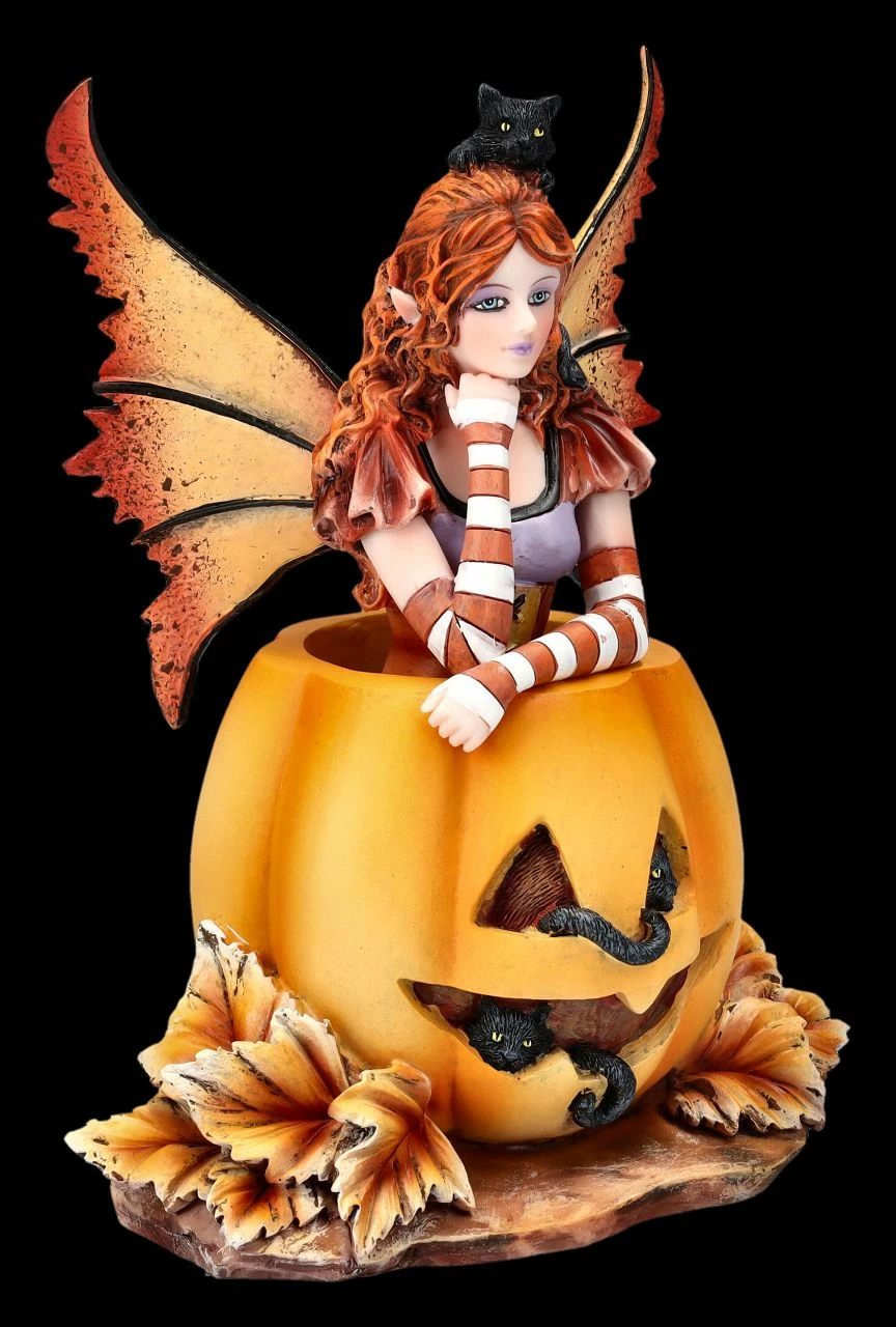 Elfen Figur Mit Kürbis - Mischief By Amy Brown 5 Elfen Figur Mit Kürbis - Mischief By Amy Brown – Bild 3