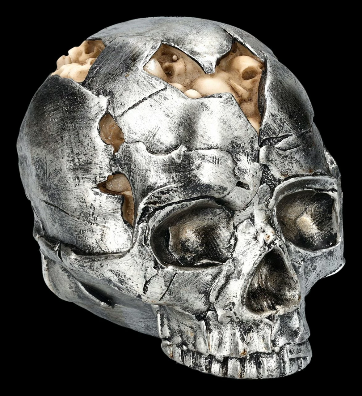 Totenkopf Figur - Fracture Groß 3 Totenkopf Figur - Fracture Groß