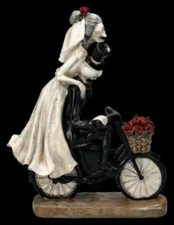 Skelettfigur - Hochzeitspaar Auf Fahrrad -FIGUREN Verkäufe 2D FS25265 Skelettfigur Hochzeitspaar mit Fahrrad 3 1280x1280