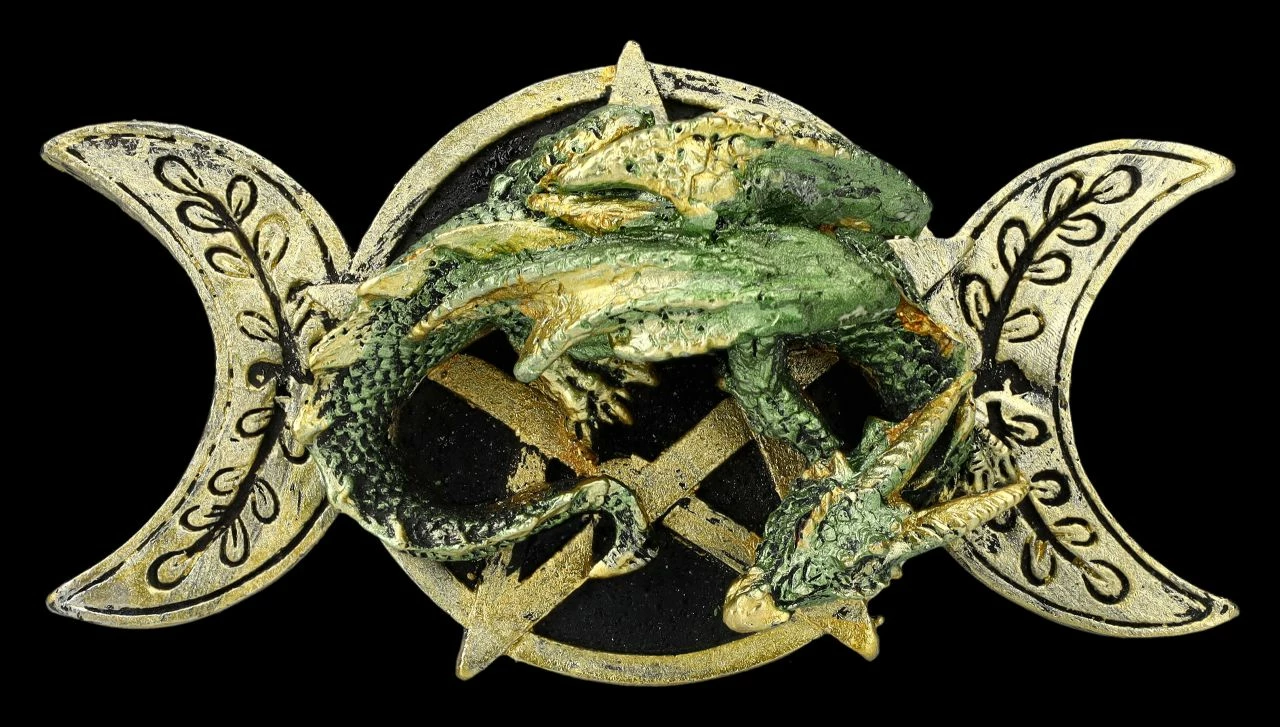 Drachenfigur - Dreifach-Mond Wächter 4 Drachenfigur - Dreifach-Mond Wächter – Bild 2