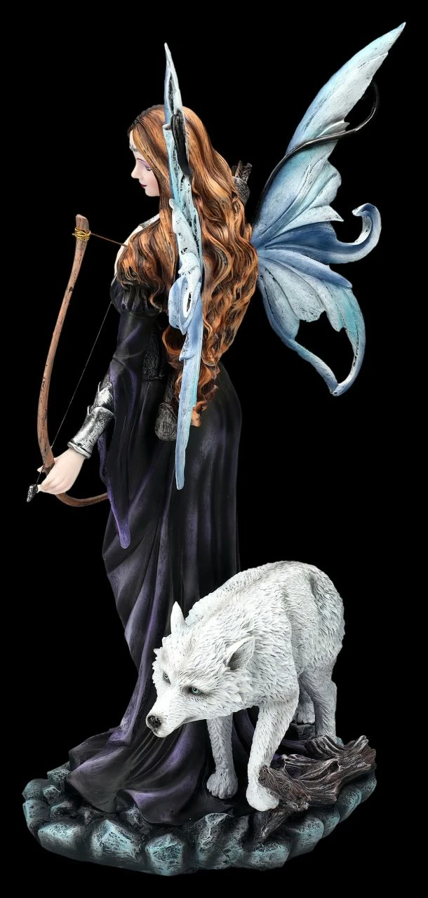 Elfen Figur - Amora Mit Bogen Und Wolf 6 Elfen Figur - Amora Mit Bogen Und Wolf – Bild 4