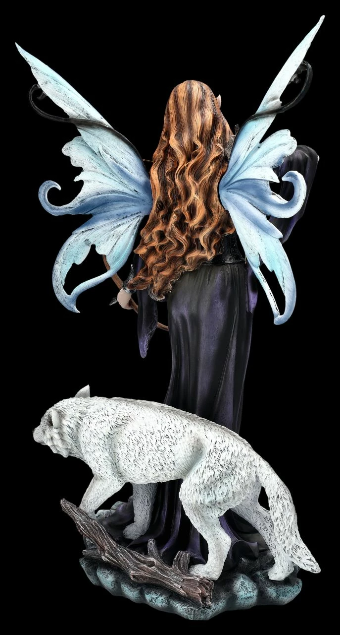 Elfen Figur - Amora Mit Bogen Und Wolf 7 Elfen Figur - Amora Mit Bogen Und Wolf – Bild 5