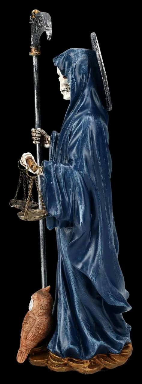 Santa Muerte Figur Mit Waage Blau 5 Santa Muerte Figur Mit Waage Blau – Bild 3