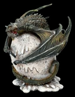 Drachenfigur Grün Bewacht Ei
