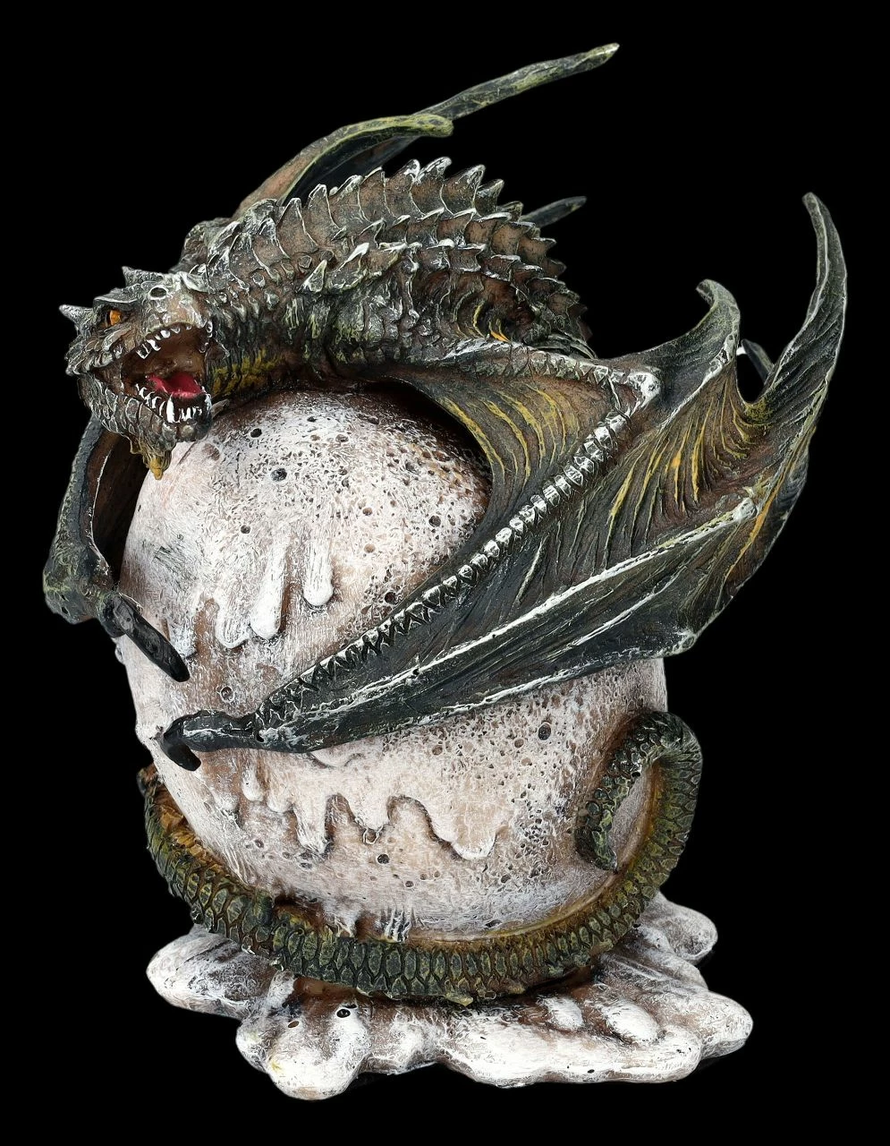 Drachenfigur Grün Bewacht Ei 3 Drachenfigur Grün Bewacht Ei