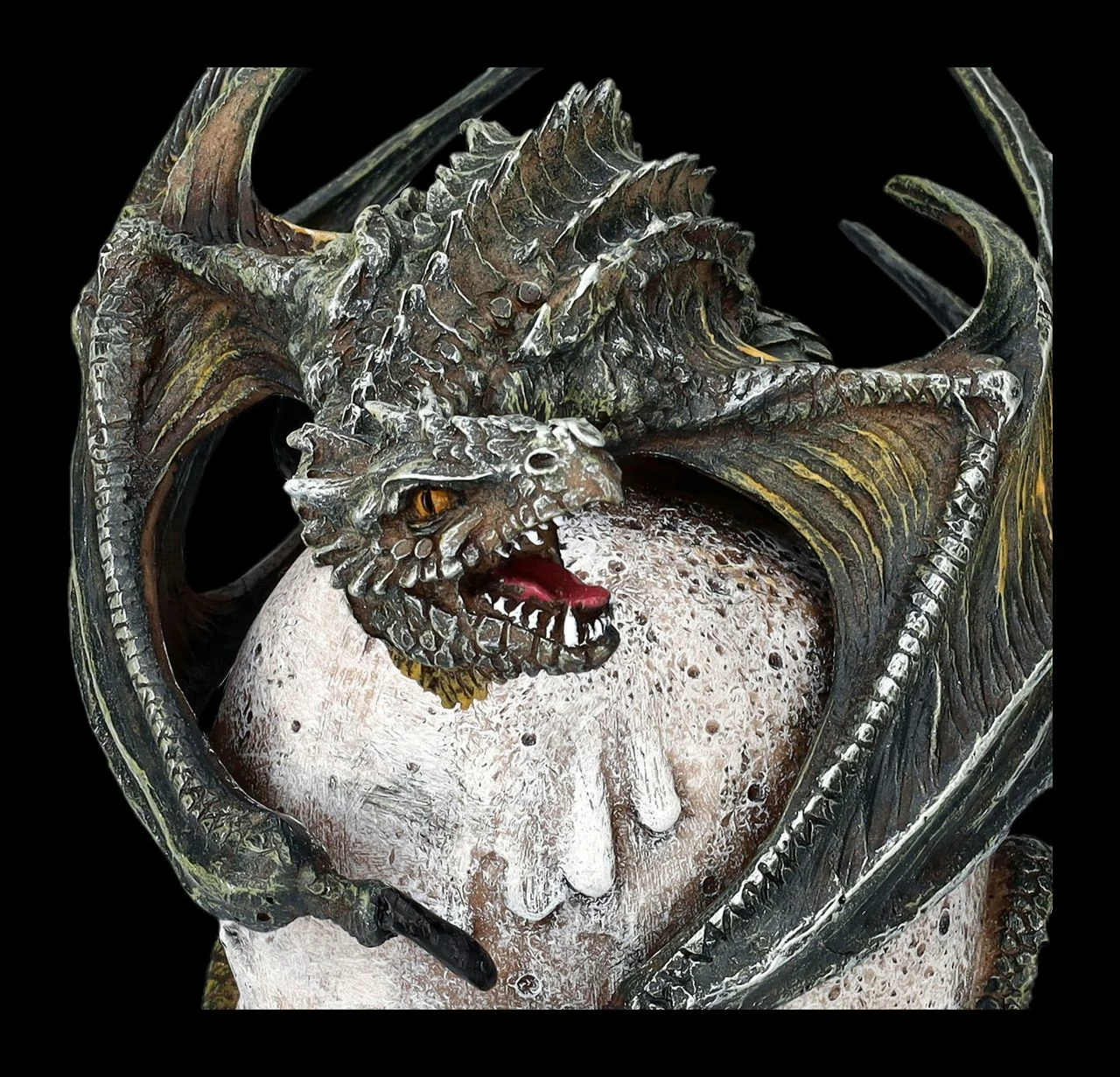 Drachenfigur Grün Bewacht Ei 9 Drachenfigur Grün Bewacht Ei – Bild 7