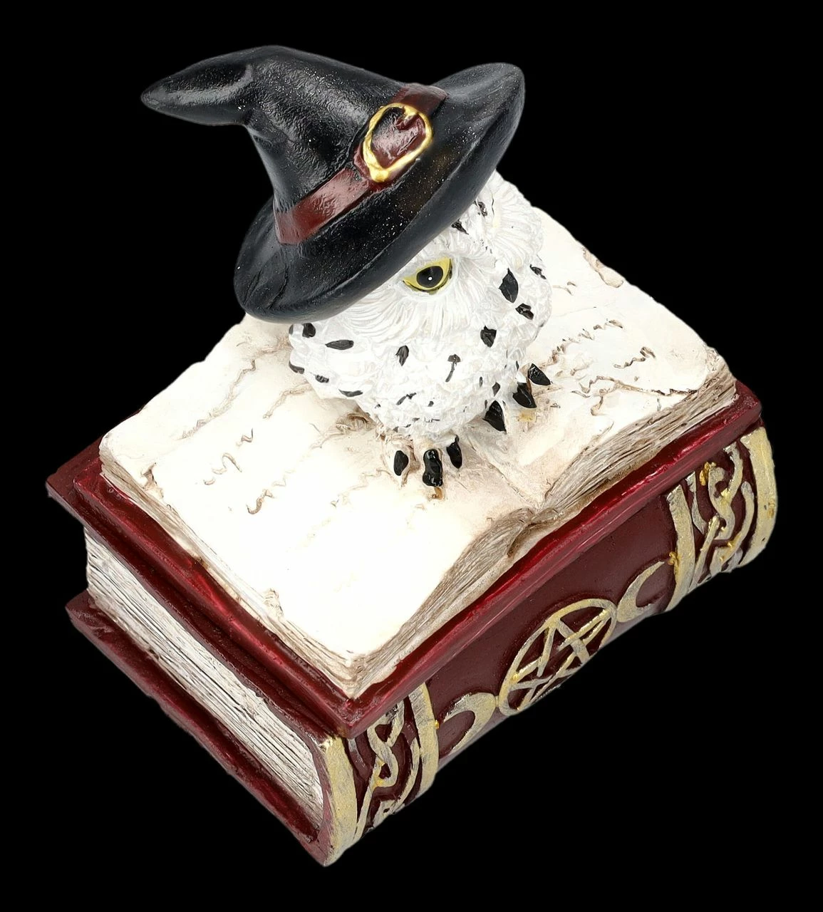 Schatulle - Hexen Eule Auf Buch Rot 5 Schatulle - Hexen Eule Auf Buch Rot – Bild 3