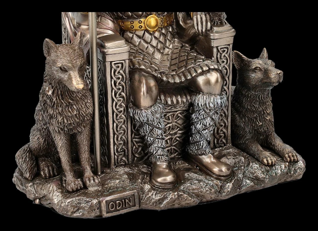 Odin Figur Auf Thron Mit Wölfen Und Raben 10 Odin Figur Auf Thron Mit Wölfen Und Raben – Bild 8