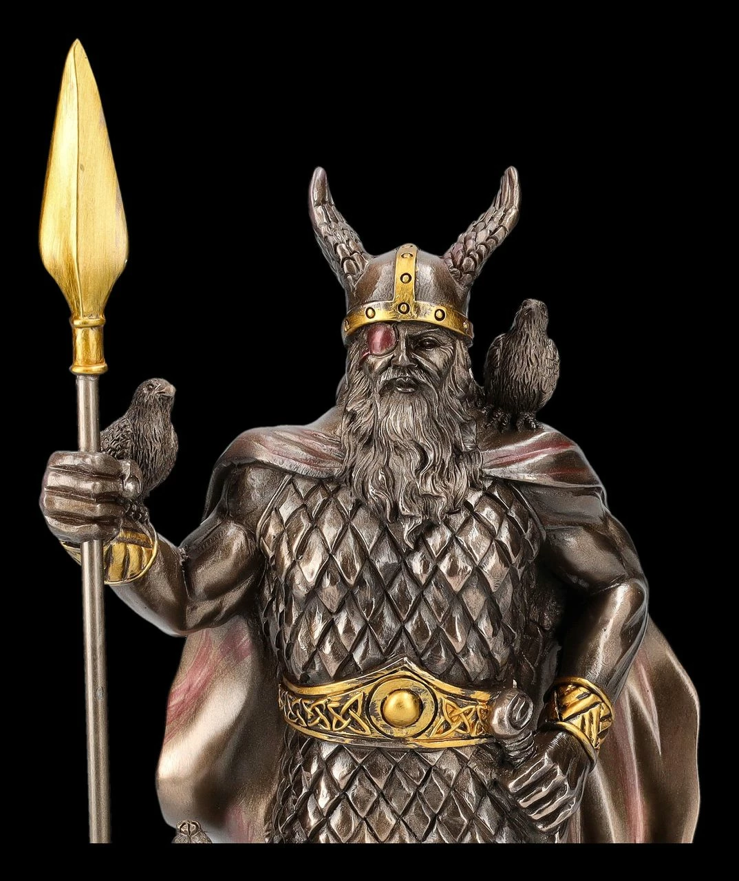 Odin Figur Stehend Mit Wölfen Und Raben 9 Odin Figur Stehend Mit Wölfen Und Raben – Bild 7