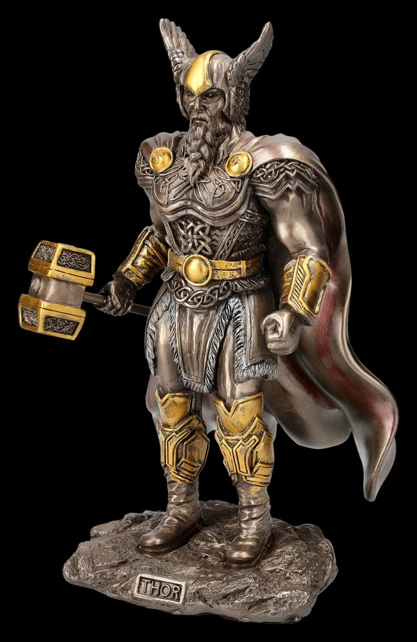 Thor Figur Mit Hammer Und Flügel-Helm 4 Thor Figur Mit Hammer Und Flügel-Helm – Bild 2
