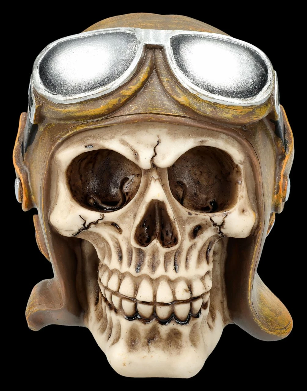 Totenkopf Mit Fliegermütze Und Brille 4 Totenkopf Mit Fliegermütze Und Brille – Bild 2