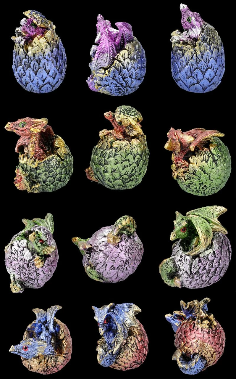 Drachenfiguren Bunt 12er Set - Babys Schlüpfen 4 Drachenfiguren Bunt 12er Set - Babys Schlüpfen – Bild 2