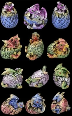 Drachenfiguren Bunt 12er Set - Babys Schlüpfen