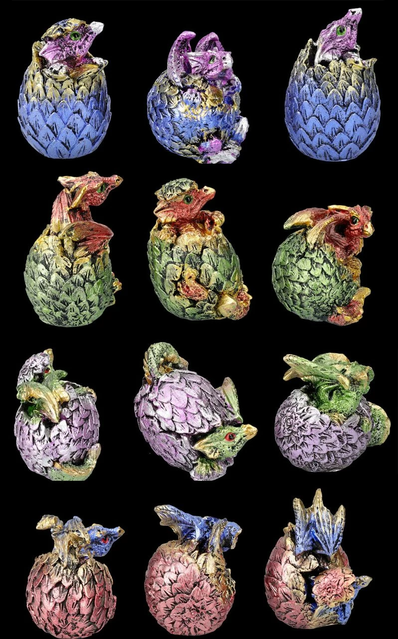 Drachenfiguren Bunt 12er Set - Babys Schlüpfen 6 Drachenfiguren Bunt 12er Set - Babys Schlüpfen – Bild 4