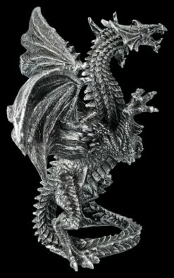 Drachenfigur Silber - Zweiköpfige Hydra -FIGUREN Verkäufe 2D FS25712 Drachenfigur silber Zweik pfige Hydra 4 1280x1280