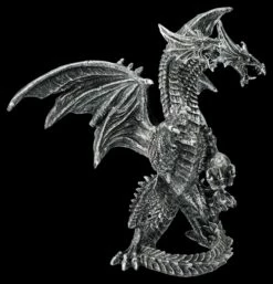 Drachenfigur Silber - Zweiköpfige Hydra -FIGUREN Verkäufe 2D FS25712 Drachenfigur silber Zweik pfige Hydra 5 1280x1280