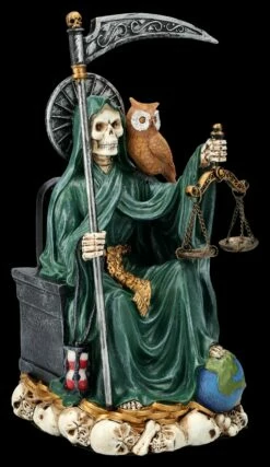 Sitzende Santa Muerte Figur Grün 11 Sitzende Santa Muerte Figur Grün -FIGUREN Verkäufe 2D FS25837 Sitzende Santa Muerte Figur gr n 5 1280x1280