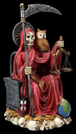 Sitzende Santa Muerte Figur Rot -FIGUREN Verkäufe 2D FS25838 Sitzende Santa Muerte Figur rot 5 1280x1280