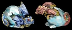 Drachen Figuren 2er Set - Junge Kristallwächter