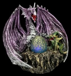 Drachenfigur Lila Mit Jungem - The Arrival -FIGUREN Verkäufe 2D FS26095 Drachefigur lila mit Jungen LED The Arrival 4 1280x1280