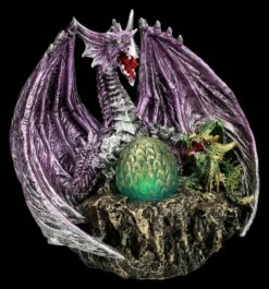 Drachenfigur Lila Mit Jungem - The Arrival -FIGUREN Verkäufe 2D FS26095 Drachefigur lila mit Jungen LED The Arrival 5 1280x1280