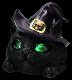 Hexenkatzen-Kopf Dekofigur - Familiar Grin -FIGUREN Verkäufe 2D FS26096 Hexenkatzenkopf Dekofigur LED FAmiliar Grin 9 1280x1280
