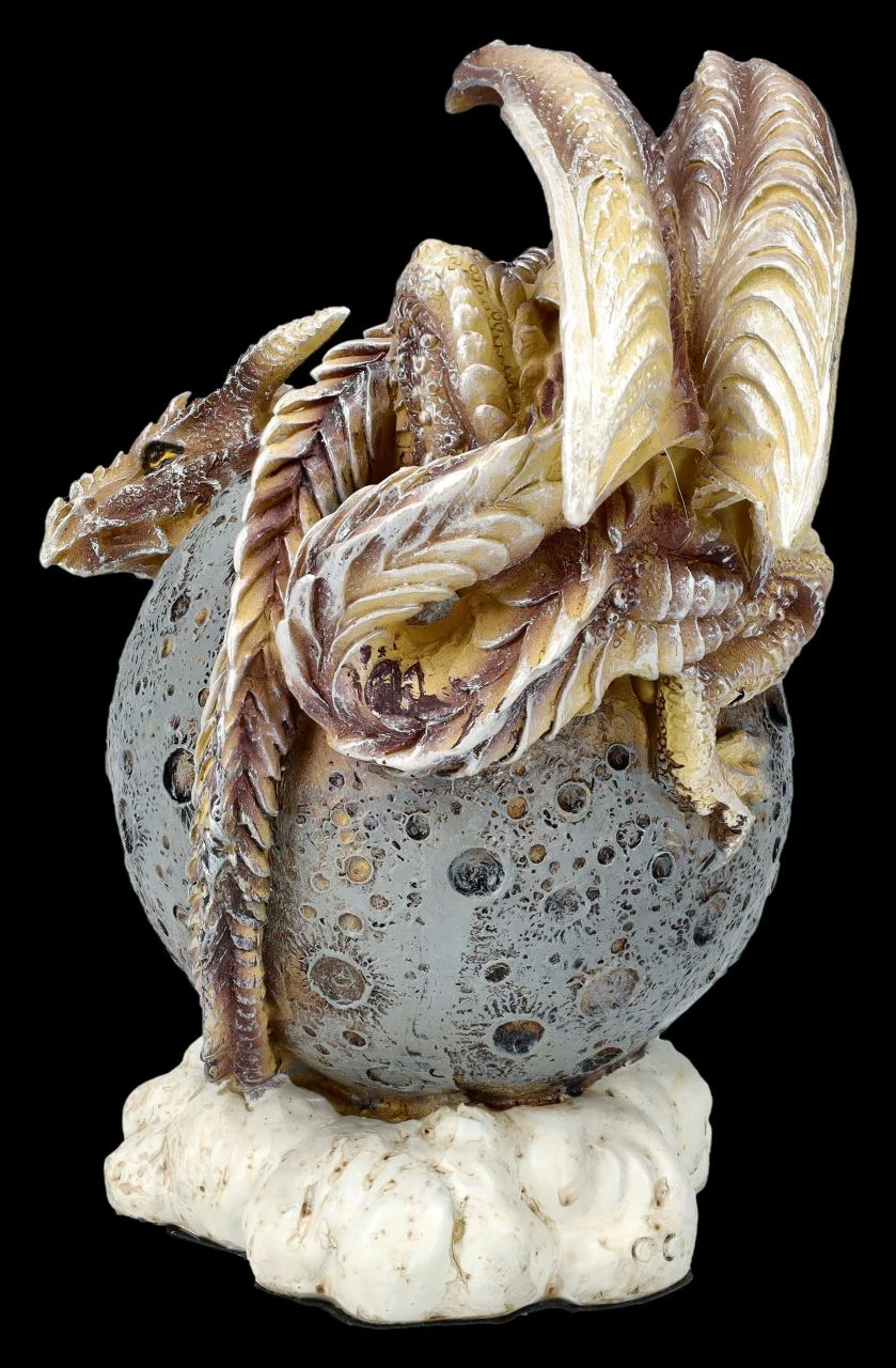 Drachenfigur Auf Mond - Moon Dragon 6 Drachenfigur Auf Mond - Moon Dragon – Bild 4