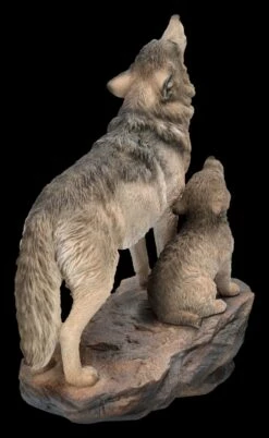 Wolffigur Groß - Heulende Mutter Mit Jungem -FIGUREN Verkäufe 2D FS26282 Wolffigur gross Heulende Mutter mit Jungen 4 1280x1280