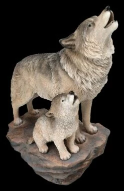 Wolffigur Groß - Heulende Mutter Mit Jungem -FIGUREN Verkäufe 2D FS26282 Wolffigur gross Heulende Mutter mit Jungen 7 1280x1280