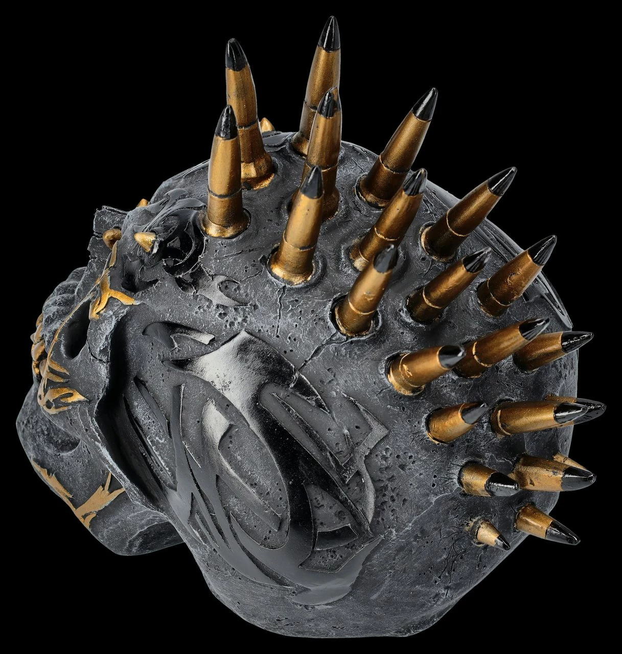 Spiral Totenkopf Figur - Patronen Iro Schwarz-Gold 10 Spiral Totenkopf Figur - Patronen Iro Schwarz-Gold – Bild 8