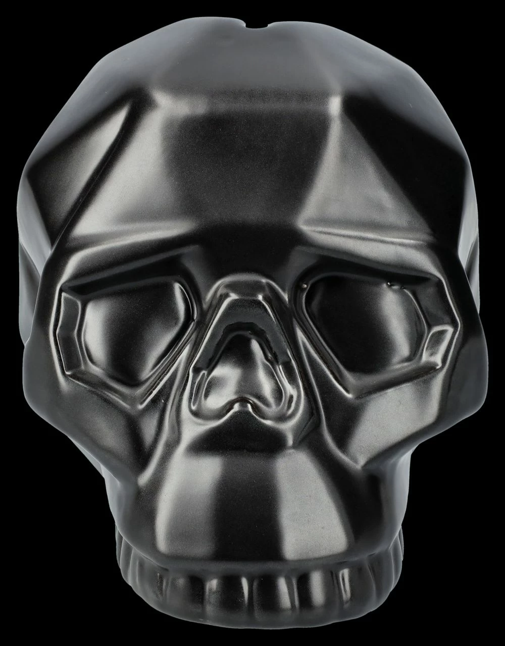 Totenkopf Spardose - Geometrie Schwarz 4 Totenkopf Spardose - Geometrie Schwarz – Bild 2