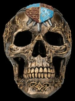 Totenkopf Figur - Ritter-Wappen -FIGUREN Verkäufe 2D FS26519 Totenkopf Figur mittelalterlich mit Wappen 1 1280x1280
