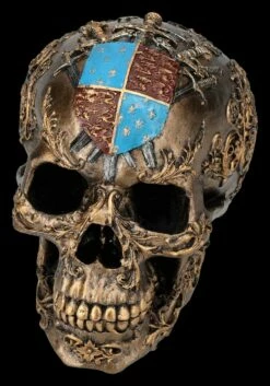 Totenkopf Figur - Ritter-Wappen -FIGUREN Verkäufe 2D FS26519 Totenkopf Figur mittelalterlich mit Wappen 2 1280x1280