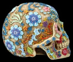 Totenkopf Figur Mit Buntem Blumenmuster -FIGUREN Verkäufe 2D FS26682 Totenkopf Figur mit buntem Bkumenmuster 4 1280x1280