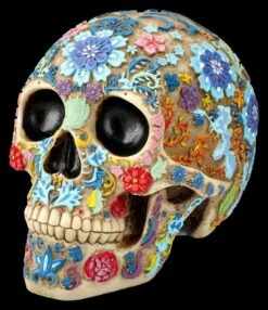 Totenkopf Figur Mit Buntem Blumenmuster -FIGUREN Verkäufe 2D FS26682 Totenkopf Figur mit buntem Bkumenmuster 6 1280x1280