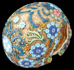 Totenkopf Figur Mit Buntem Blumenmuster -FIGUREN Verkäufe 2D FS26682 Totenkopf Figur mit buntem Bkumenmuster 8 1280x1280