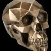 Totenkopf Figur Mit Polygonen Bronziert