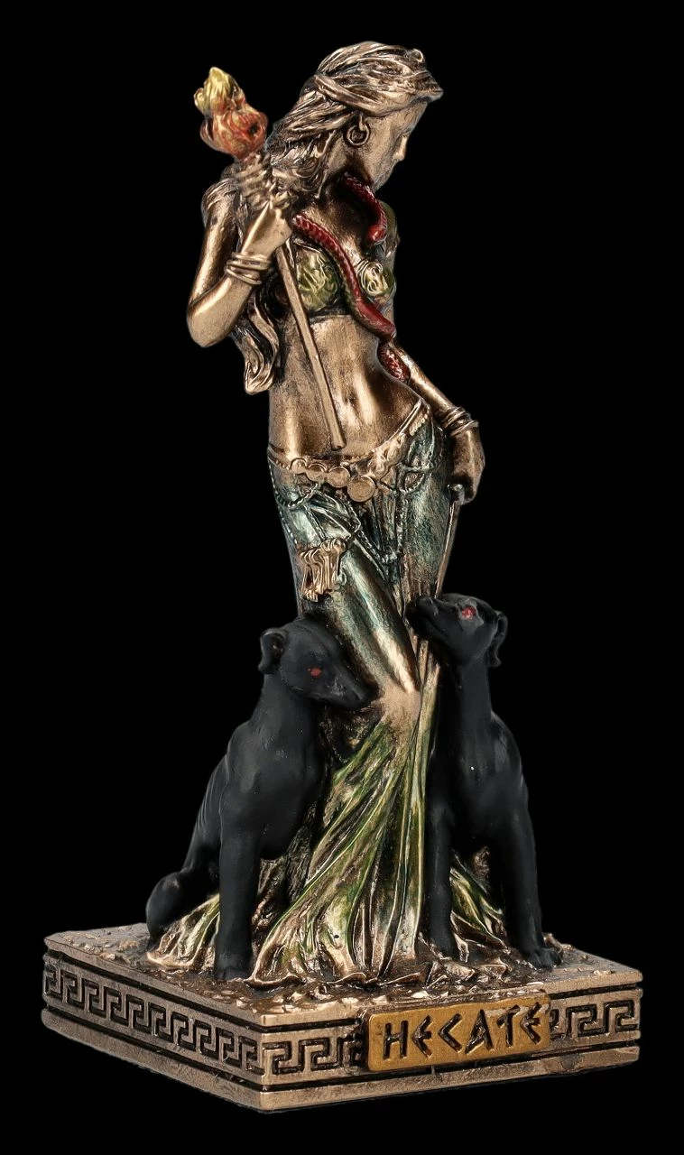 Hekate Figur Klein - Mondgöttin Mit Hunden 4 Hekate Figur Klein - Mondgöttin Mit Hunden – Bild 2