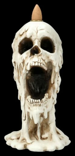 Rückfluss-Räucherhalter - Schmelzender Totenkopf -FIGUREN Verkäufe 2D FS26741 Ruckfluss Raucherhalter Schmelzender Totenkopf 1 1280x1280