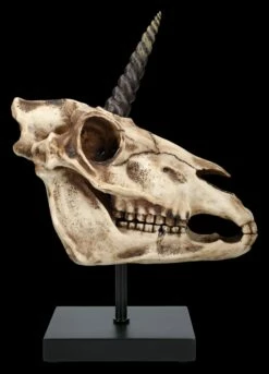 Einhorn Totenkopf Auf Ständer -FIGUREN Verkäufe 2D FS26768 Einhorn Totenkopf auf Stander 1 1280x1280