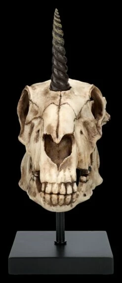 Einhorn Totenkopf Auf Ständer -FIGUREN Verkäufe 2D FS26768 Einhorn Totenkopf auf Stander 2 1280x1280