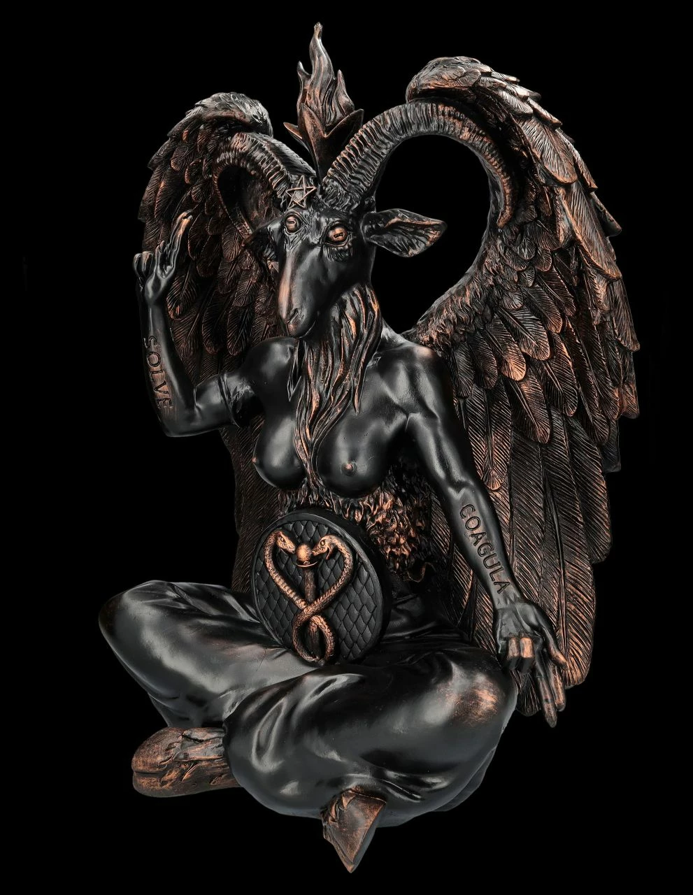 Baphomet Figur XXL - Kupferfarben 5 Baphomet Figur XXL - Kupferfarben – Bild 3