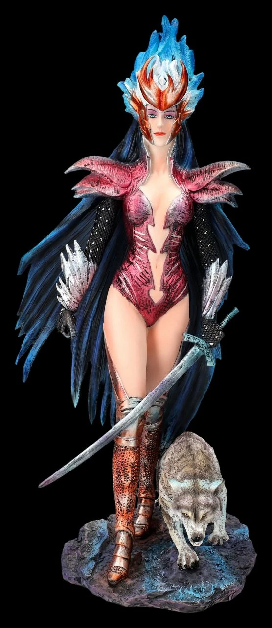 Kriegerin Figur Mit Wolf - Fire Of Ring By Ruth Thompson 3 Kriegerin Figur Mit Wolf - Fire Of Ring By Ruth Thompson