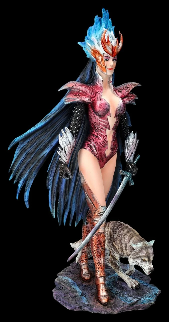 Kriegerin Figur Mit Wolf - Fire Of Ring By Ruth Thompson 4 Kriegerin Figur Mit Wolf - Fire Of Ring By Ruth Thompson – Bild 2